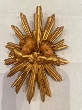 Holzschnitzfigur Gloriole mit Engelsköpfen