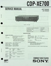Service Manual Sony CDP-XE700