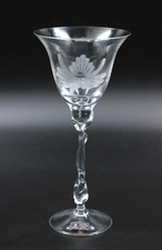 Spiegelau Weinglas Trinkglas Kristallglas mit Schliff Blume Motiv H 22 cm