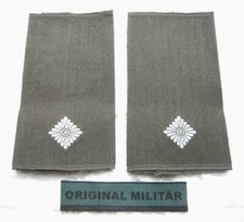 Aufschiebeschlaufen Heer Leutnant weiß/oliv Bundeswehr Dienstgradabzeichen