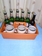 Bierkorb Flaschenträger Pack Tray Flaschenkorb Carrier Vatertag-sfeier Bierkrug 