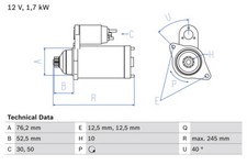 Bosch 986 020 - 986, starter