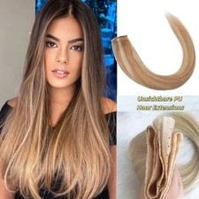 unsichtbare Menschliche Haarverlängerung - Goldbraun (24") - Loch-Twin-Tabs