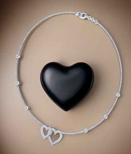 1ct diamant collier 18kt - collier,