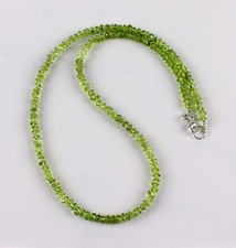 Peridot Kette edelsteinkette Olivin Grün Collier Halskette Schmuck Damen ca.45cm