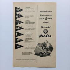 1956 BMW Isetta Motorcoupe Werbeanzeige Werbung Reklame