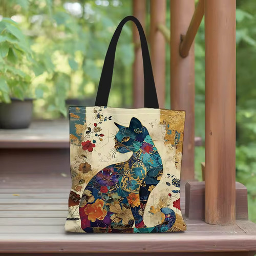 Aesthetic cat floral - cat, bag
