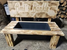 Blumenbank, Holzbank, Deko, Gartenbank, Blumenständer, Geschenk, Personalisiert