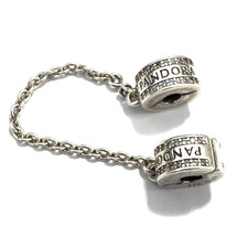 PANDORA  Charm Anhänger Sicherheitskettchen Logo Clip  925 er Sterling Silber
