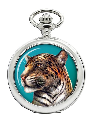 Leopardenkopf taschenuhr - leopardenkopf,