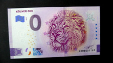 KÖLNER ZOO KÖLN 0 EURO SOUVENIR LÖWE LION BANKNOTE GELDSCHEIN SCHEIN COIN KATZE
