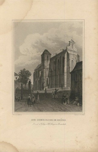 C1850 brünn kathedrale - c1850, st
