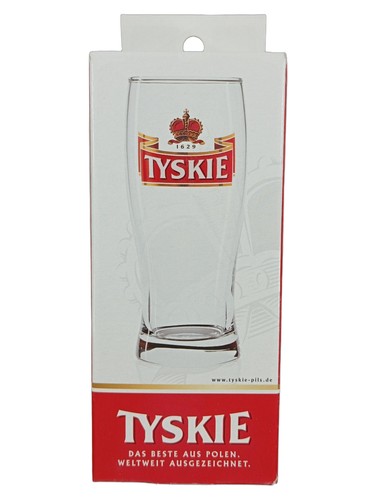Tyskie bierglas glas mit krone - bierglas,