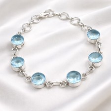 Armband Blautopas Silber 925