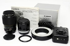 ✮ Canon Macro Lens FD 100mm f/4 + Zubehörpaket mit Ringblitz || vom Händler!