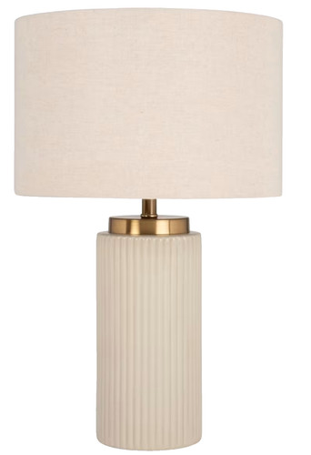 Tischleuchte keramik beige - ,