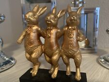 Osterdeko Hase Deko Figur Ostern Osterhase Osterfigur Farbe Gold 18 x 15 cm 39€