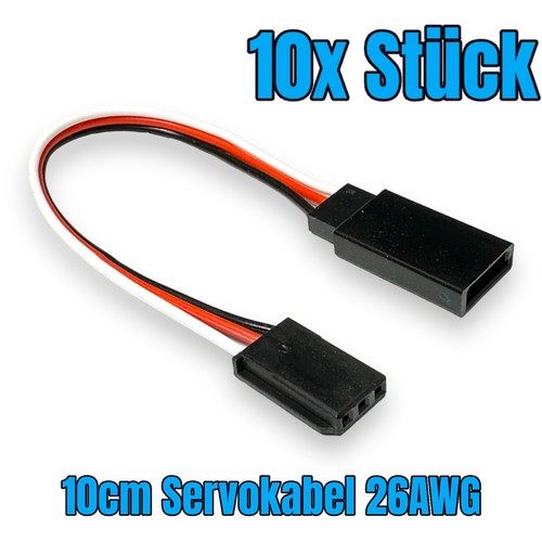 10x servokabel 10cm - servokabel,