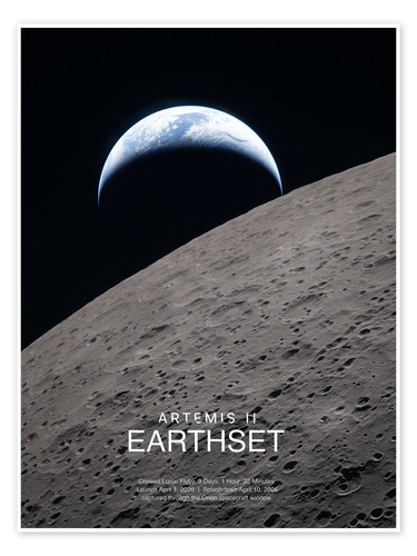 Poster artemis earthset - ii,