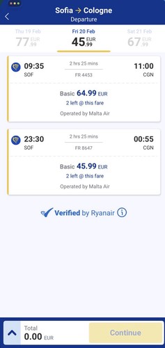 Flugticket nach sofia von - nach,