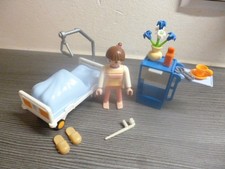 Playmobil zum Krankenhaus Krankenzimmer  Bett Patientin Nachttisch Set 2