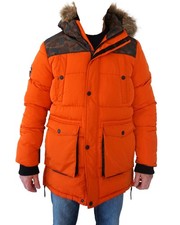 Herren Winterjacke Parka Superdry mountain edition Gr. L 52/54 orange wattiert