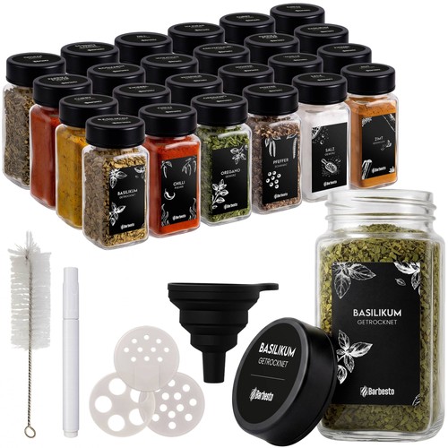 24er set gewürzgläser - set, 120ml