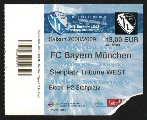 Ticket 2008 vfl bochum - 2008/09,