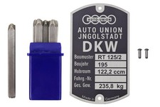 Typenschild für DKW RT 125/2