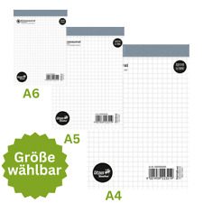 10 x Notizblöcke Notizblock Schreibblock Block kariert 48 Bl. 60g/m² A6/A5/A4