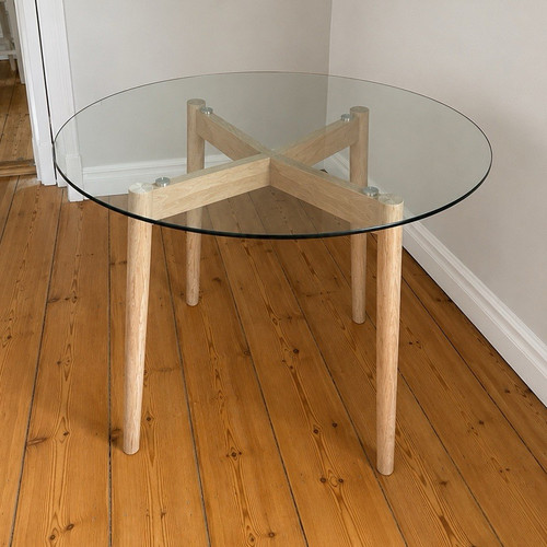 Runder esstisch aus glas - runder,