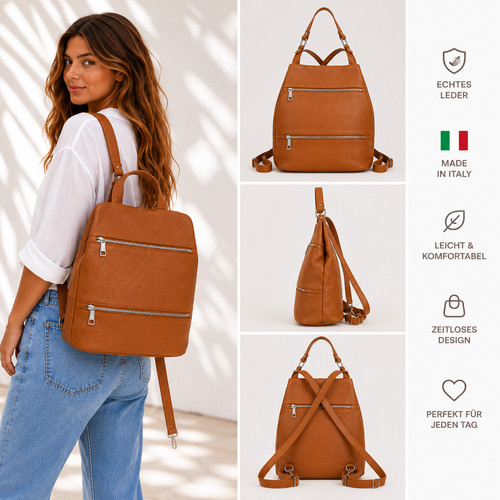 Damen leder rucksack echtleder - damen,