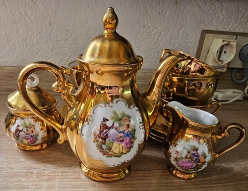 Mokkaservice golden porzellan - mokkaservice,