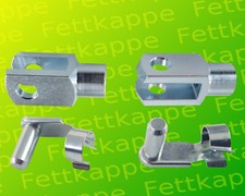 2 x Gabelkopf - Gabelgelenk 4x8 DIN71752 - M4 + Sicherungsbolzen / ES-Bolzen