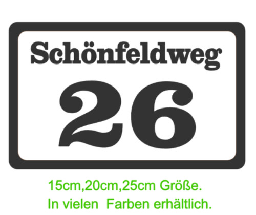 Hausnummer aufkleber strasse - hausnummer,