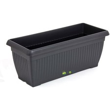 riesiger Blumenkasten Balkonkasten Blumentopf Kunststoff 60x24 cm grau anthrazit