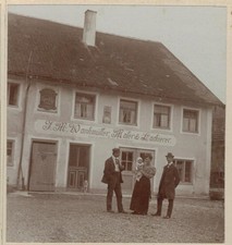 AK Foto - Stereofoto Raumbildkarte - Wankmüller Maler Lackierer - Buchloe - 1920