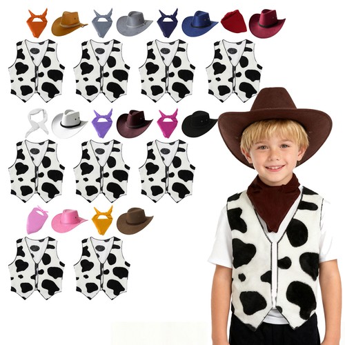 3tlg kinder cowboy kostüm - 3tlg,
