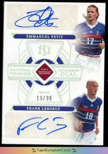 /99 Emmanuel Petit Frank Leboeuf Auto Autograph 2022 Panini NT France Dual Auto