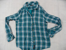 TOLANI tolle Bluse Mustermix kariert geblümz petrol Gr. S TOP BI1118