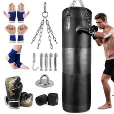 Boxsack Set!Boxhandschuhen Erwachsene Punching Training Bag Sandsack 100/120cm