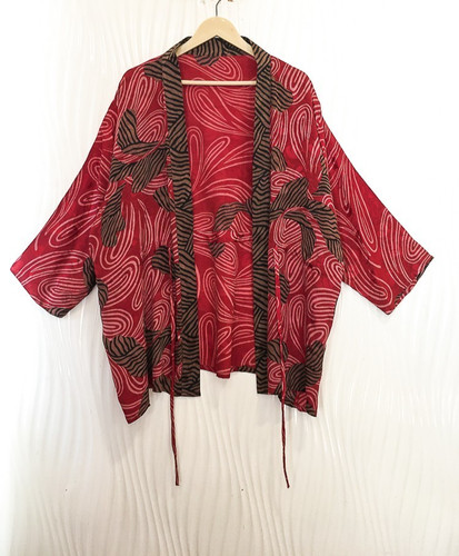 Seide kimono jacke upcycled - seide,