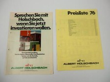 Prospekt Alho Bauwagen Baucontainer + Preisliste 1970er Jahre
