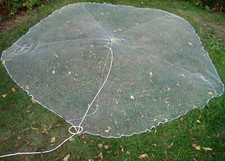 Lagerware, leicht angegilbt 3m Wurfnetz/Angelnetz komplett mit 88 Blei Gewichten