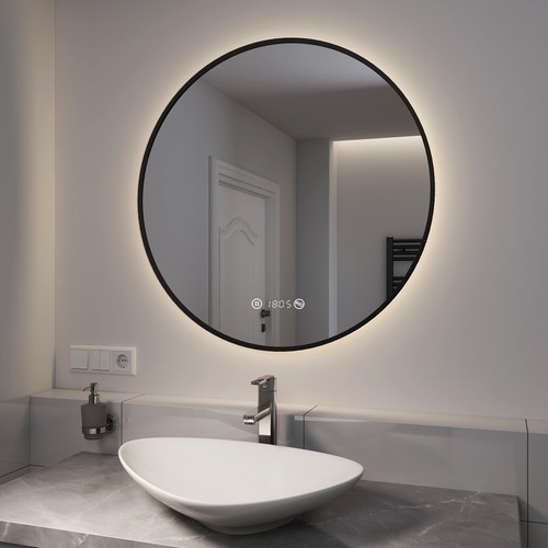 Emke led badspiegel rund - led,