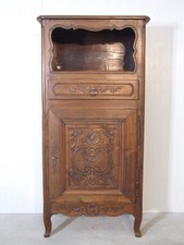 EF 1623 Bretonisches Vertiko aus Kastanie mit feinen Schnitzereien um 1920 Antik