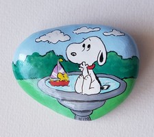 bemalter Stein "..im Garten