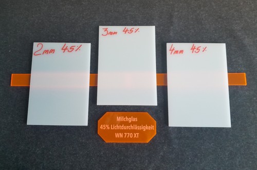 Milchglas plexiglas - b,
