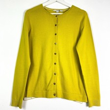 Boden Cardigan Strickjacke Gr.M Damen Gelb Knopfleiste Strick Oberteil Pullover