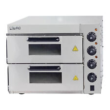Elektro Pizzaofen Backofen Gastro Ofen mit 2 Etagen 3000W